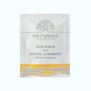 купить ПРОБНИК Скраб для лица натуральный Face Scrub With Natural Scrubbers Apricot & Walnut, MITVANA - 5 мл