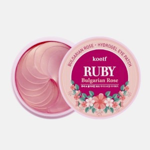 Патчи под глаза с рубиновой пудрой и розовым маслом Ruby & Bulgarian Rose Eye Patch KOELF - 60 шт от поставщика в Украине