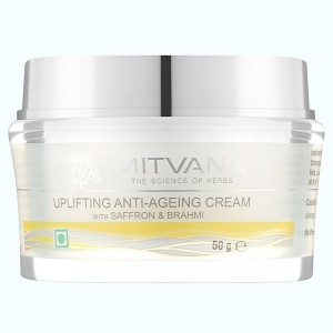 Крем для лица антивозрастной Uplifting Anti-Ageing Cream with Saffron & Brahmi, MITVANA - 50 мл