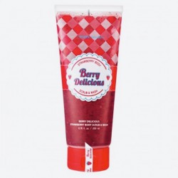 Купить оптом Гель-скраб для тела с клубникой Etude House Berry Delicious Strawberry Body Scrub & Wash - 200 мл
