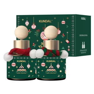 Купить оптом Аромадифузор для машини новорічний Kundal Perfume Car Diffuser Christmas Edition Baby Powder&Black Cherry 75ml*2ea (набір)