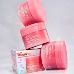 Купить оптом Маска для волосся капсульна відновлювальна Kundal Progen Double Bonding Capsule Hair Mask Violet Muguet 180g