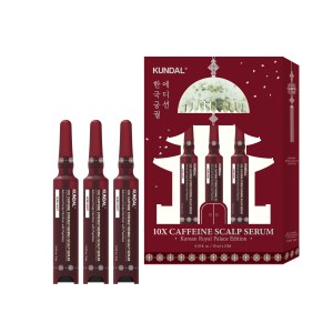 Купить оптом Набір сироваток проти випадіння Kundal 10X Caffeine Strengthening Scalp Serum 10ml*3 + Gua Sha Comb Korean Royal Palace Edition