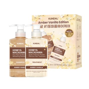 Купить оптом Набір засобів по догляду за волоссям Kundal Amber Vanilla Edition Honey & Macadamia Shampoo&Treatment 500ml