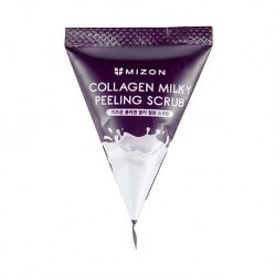 Купить оптом Скраб для жирной и проблемной кожи лица с коллагеном и молочным белком  Mizon Collagen Milky Peeling Scrub - 7 г