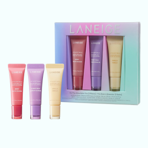 Купить оптом Набор бальзамов для губ сияющих Lip Glowy Balm Trio Set, Laneige - 3х10г