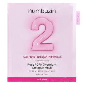 Купить оптом Ночная маска с коллагеном и PDRN No.2 Rose PDRN Overnight Collagen Mask, NUMBUZIN - 1 шт*37 г