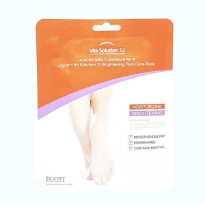 Маска-носочки для ног Vita Solution 12 Brightening Foot Care Pack, JIGOTT - 2 шт*10 мл