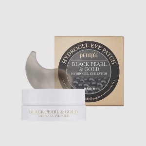 Гидрогелевые патчи для глаз с золотом и черным жемчугом PETITFEE Black Pearl & Gold Hydrogel Eye Patch - 60шт
