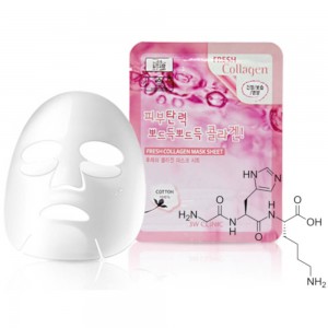 Купить оптом Тканевая маска для лица с коллагеном 3W Clinic Fresh Collaen Mask Sheet - 23 мл