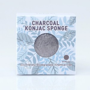 Купить оптом Спонж конняку с древесным углем TRIMAY Charcoal Konjac Sponge - 1 шт.