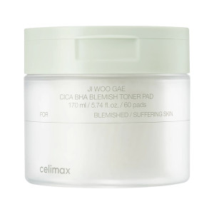 Купить оптом Тонер-пады успокаивающие для лица Ji Woo Gae Cica BHA Blemish Toner Pad, CELIMAX - 170 мл