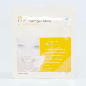 Фото Гидрогелевая маска для лица с золотом Beauugreen Microhole Gold Energy Hydrogel Mask - 28 г