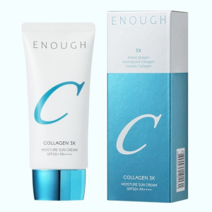 Солнцезащитный крем для лица с коллагеном Collagen 3X Moisture Sun Cream SPF50+, ENOUGH - 50 мл