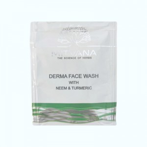 Купить оптом ПРОБНИК Cредство для умывания с нимом и куркумой Derma Face Wash With Neem And Turmeric, MITVANA - 5 мл