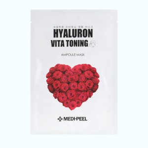 Ампульная тканевая маска с розой и витаминами MEDI-PEEL Hyaluron 100 Vita Toning Mask - 30 мл