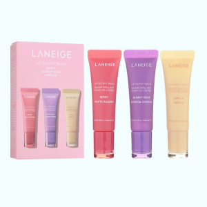 Купить оптом Набор бальзамов для сияющих губ Lip Glowy Balm Trio Holiday Set, Laneige - 3х10г