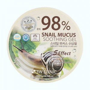 Фото Гель универсальный увлажняющий с муцином улитки Snail Soothing Gel (purity 98%) 3 W Clinic - 300 гр