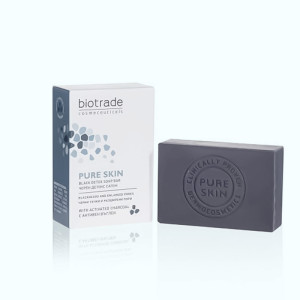 Купить оптом Мыло-детокс для кожи лица и тела с расширенными порами, PURE SKIN Biotrade - 100 гр