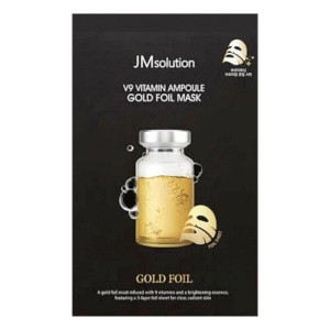 Купить оптом Тканевая маска с витаминным комплексом V9 Vitamin Ampoule Gold Foil Mask, JMSOLUTION - 1 шт.