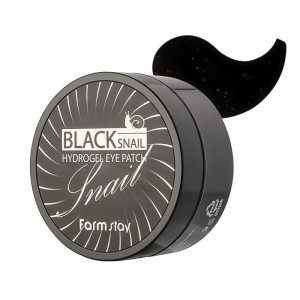 Купить оптом Патчи для глаз с черной улиткой FARMSTAY BLACK SNAIL HYDROGEL EYE PATCH - 60 шт.  