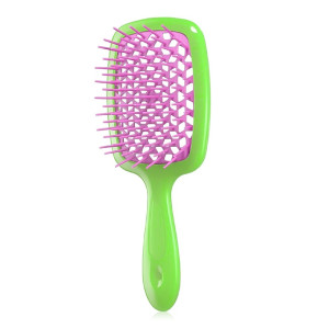 Купить оптом Расческа SUPER BRUSH зеленая с фуксией, Janeke