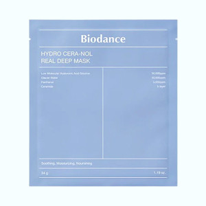 купить Маска гидрогелевая ночная с керамидами и пантенолом Hydro Cera-Nol Real Deep Sheet Mask, BIODANCE - 1 шт