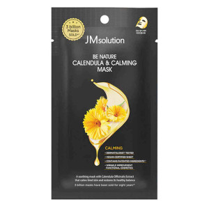 Купить оптом Тканевая успокаивающая маска с экстрактом календулы Be Nature Calendula & Calming Mask, JMSOLUTION - 1 шт.