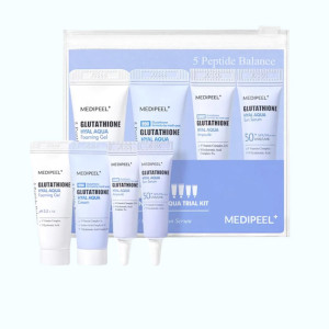 Набор миниатюр Glutathione Hyal Aqua Trial Kit MEDI-PEEL (Cleanser15ml+Sunscreen4ml+Ampoule4ml+Cream15ml)