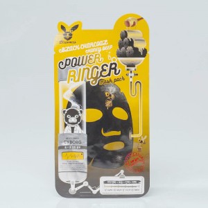 Купить оптом Очищающая тканевая маска для лица Elizavecca Black Charcoal Honey Deep Power Ringer Mask Pack - 23 мл
