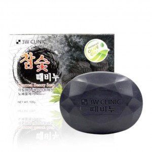 Фото Мыло с черным углем 3W CLINIC Charcoal Beauty Soap - 120 гр