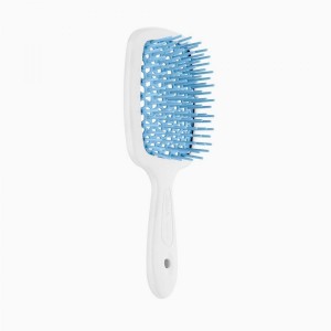 Расческа SMALL SUPER BRUSH Janeke, белая с синим - 1 шт