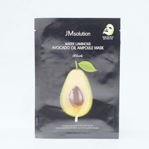 Тканевая маска для лица с маслом авокадо JMSOLUTION WATER LUMINOUS AVOCADO OIL AMPOULE MASK BLACK - 30 мл