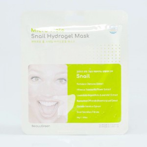 Фото Многофункциональная маска для лица с улиткой Beauugreen Microhole Snail Perfect Hydrogel Mask - 28 г
