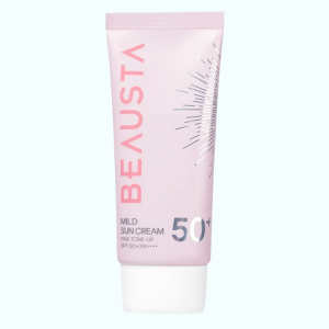 купить Солнцезащитный тонирующий крем Mild Sun Cream Pink Tone-Up SPF50+, BEAUSTA - 50 мл