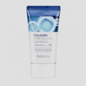 Солнцезащитный крем с коллагеном Collagen Water Full Moist Sun Cream SPF50+/PA++++ FarmStay. - 50 мл 