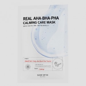 Тканевая маска-пилинг с кислотами SOME BY MI Real AHA-BHA-PHA Calming Care Mask - 20 г