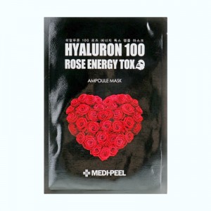 Фото Ампульная тканевая маска для лица с экстрактом розы MEDI-PEEL Hyaluron 100 Rose Energy Tox Mask - 30 мл