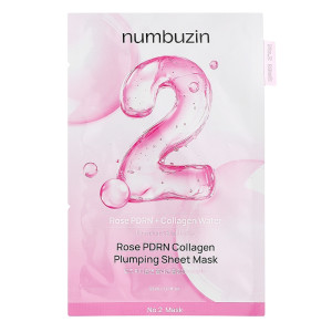 Купить оптом Тканевая увлажняющая маска для сияния кожи с розой No.2 Rose PDRN Collagen Plumping Sheet Mask, NUMBUZIN - 1 шт*33 мл