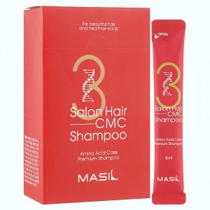Набор мини-версий укрепляющего шампуня с аминокислотами Masil 3 Salon Hair CMC Shampoo - 20 шт.×8 мл