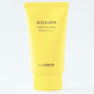 Солнцезащитный крем для чувствительной кожи The Saem Eco Earth Power Light Sun Cream SPF50+ PA+++ - 50 г