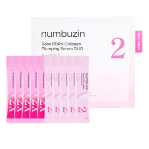 Купить оптом Набор сывороток для лица No.2 Rose PDRN Collagen Plumping Serum Duo, NUMBUZIN - 10x1.2ml