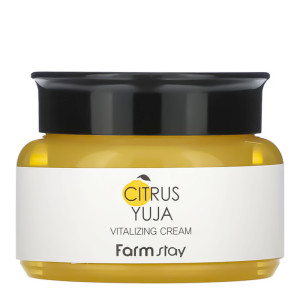 Купить оптом Крем для лица с экстрактом юдзу Citrus Yuja Vitalizing Cream, FarmStay - 100 мл