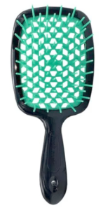 Купить оптом Расческа SMALL SUPER BRUSH черная с бирюзовым, Janeke