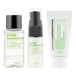 Купить оптом Мини набор PURITO Centella Unscented Mini Kit для чувствительной кожи с экстрактом азиатской центели без эфирных масел, PURITO