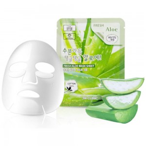 Купить оптом Тканевая маска для лица с алоэ вера 3W Clinic Fresh Pomegranate Mask Sheet - 23 мл*10 шт