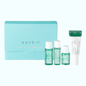 Купить оптом Набор миниатюр The Mini Glow Set, AXIS-Y - Cleanser 8 ml + Toner 5 ml + Ampoule 5 ml + Serum 5 ml + Gift Card + Stickers