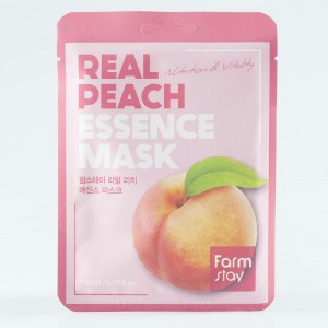 Купить оптом Листовая маска для лица с персиком FARMSTAY REAL PEACH ESSENCE MASK - 23 мл