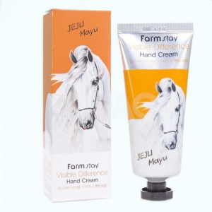 Купить оптом Крем для рук с лошадиным маслом FARMSTAY VISIBLE DIFFERENCE HAND CREAM HORSE OIL - 100 мл
