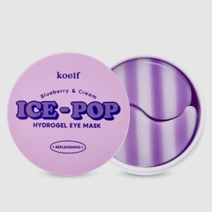 Купить оптом Гидрогелевые патчи для глаз с голубикой и сливками KOELF Blueberry & Cream Ice-Pop Hydrogel Eye Mask - 60шт